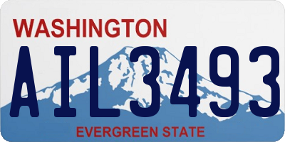 WA license plate AIL3493