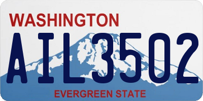 WA license plate AIL3502
