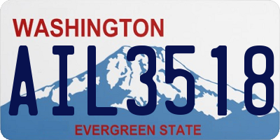 WA license plate AIL3518