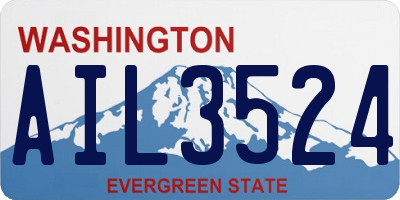 WA license plate AIL3524