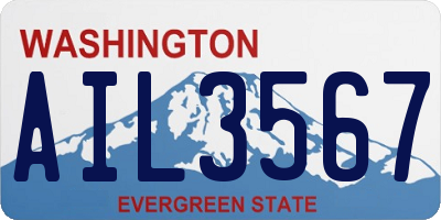WA license plate AIL3567