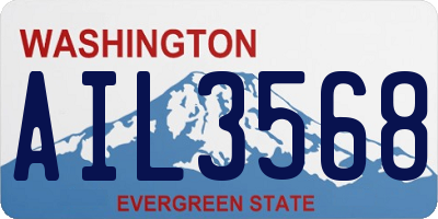 WA license plate AIL3568