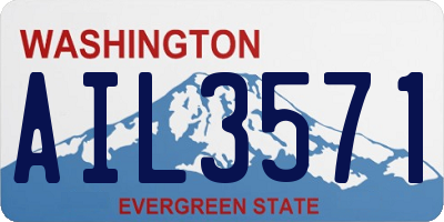 WA license plate AIL3571