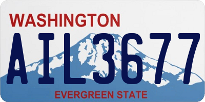 WA license plate AIL3677