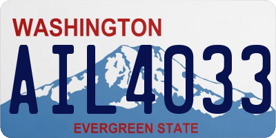 WA license plate AIL4033