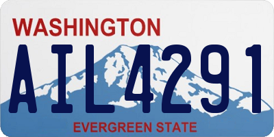 WA license plate AIL4291