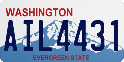 WA license plate AIL4431