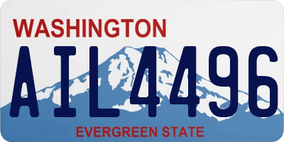 WA license plate AIL4496