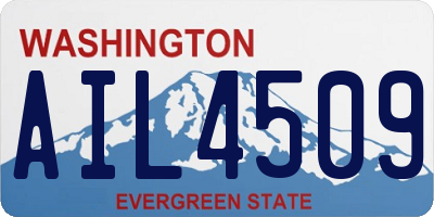 WA license plate AIL4509