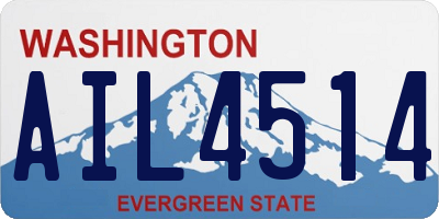 WA license plate AIL4514