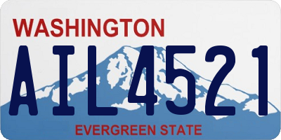WA license plate AIL4521