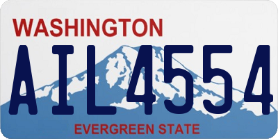 WA license plate AIL4554