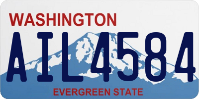 WA license plate AIL4584
