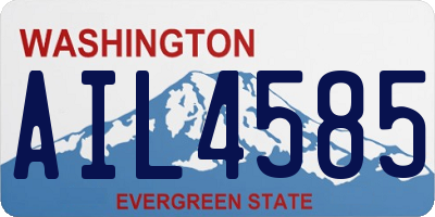 WA license plate AIL4585
