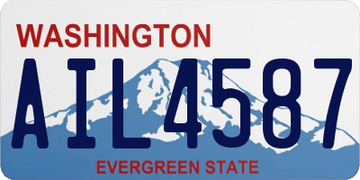 WA license plate AIL4587