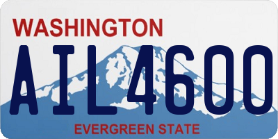 WA license plate AIL4600