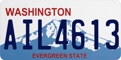 WA license plate AIL4613