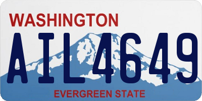 WA license plate AIL4649