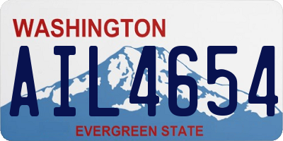 WA license plate AIL4654