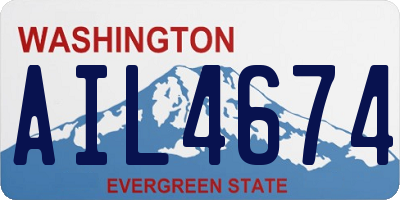 WA license plate AIL4674