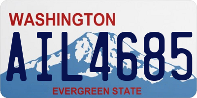WA license plate AIL4685