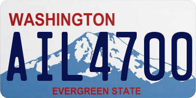 WA license plate AIL4700