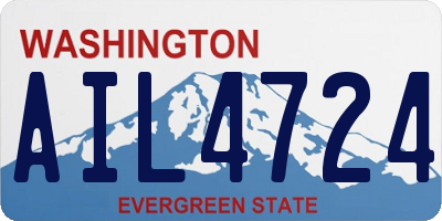 WA license plate AIL4724