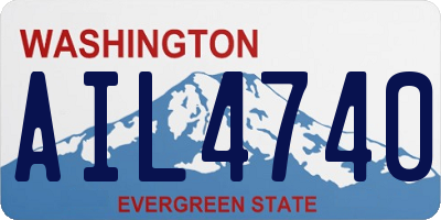WA license plate AIL4740