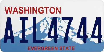 WA license plate AIL4744