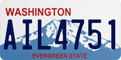 WA license plate AIL4751