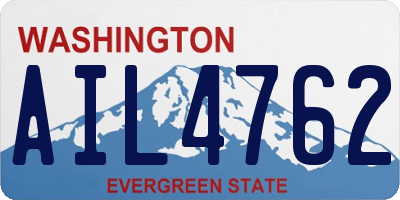 WA license plate AIL4762