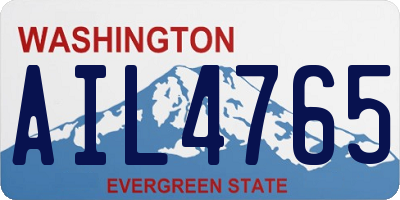 WA license plate AIL4765