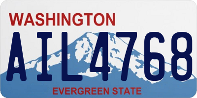 WA license plate AIL4768