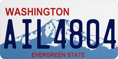 WA license plate AIL4804