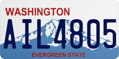 WA license plate AIL4805