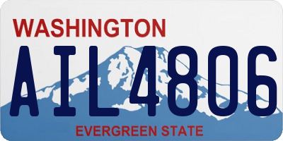 WA license plate AIL4806