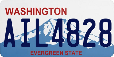WA license plate AIL4828