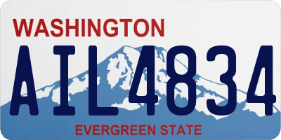 WA license plate AIL4834