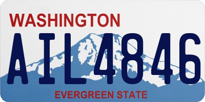 WA license plate AIL4846