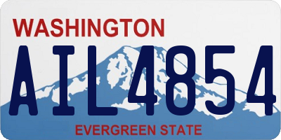 WA license plate AIL4854