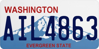 WA license plate AIL4863