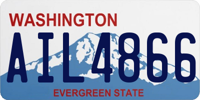 WA license plate AIL4866