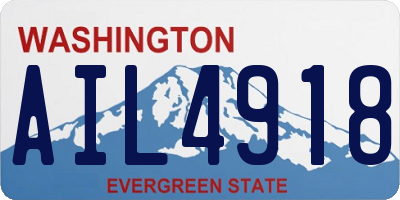 WA license plate AIL4918