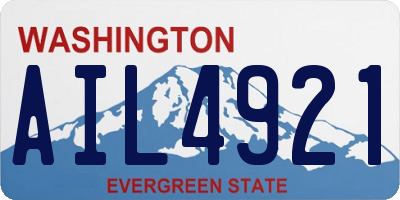 WA license plate AIL4921