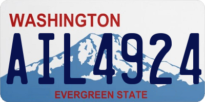 WA license plate AIL4924
