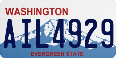WA license plate AIL4929