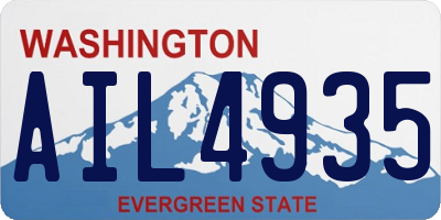 WA license plate AIL4935
