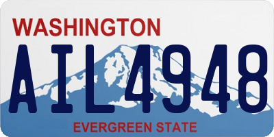 WA license plate AIL4948