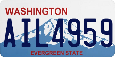 WA license plate AIL4959