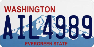 WA license plate AIL4989